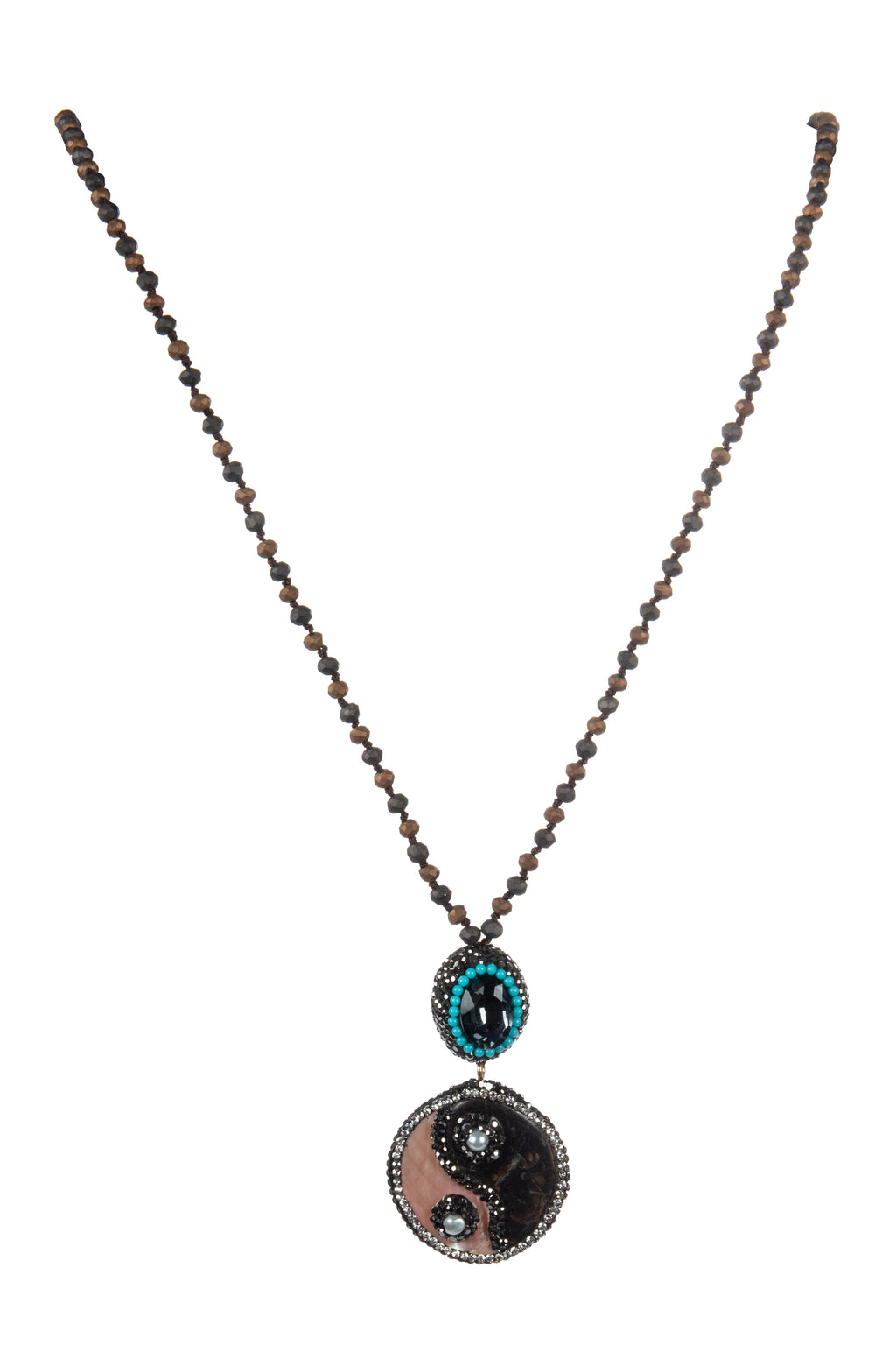 Handmade Shell Bead Pendant Necklace N5541