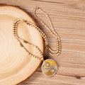 Yin Yang Shell Pendant Bead Necklace N5551