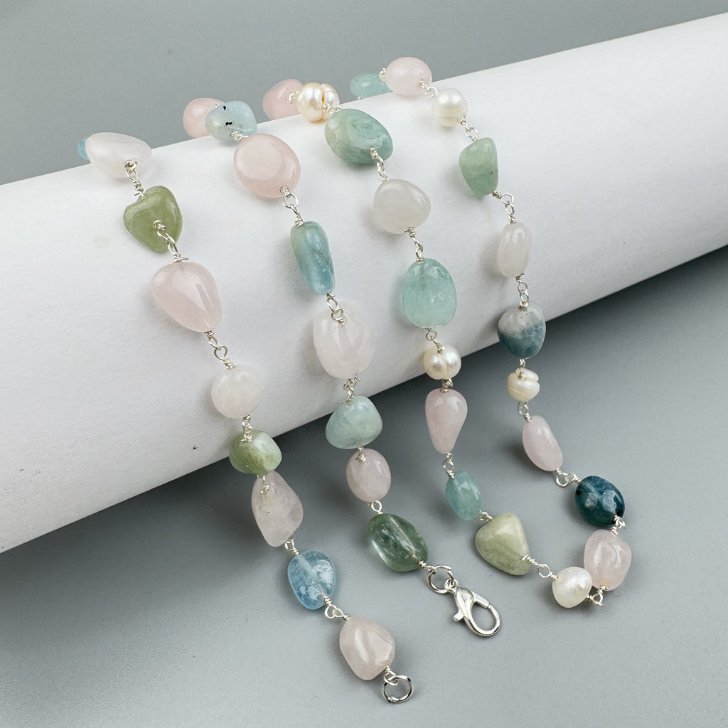 Morganite Gemstone necklace N5571