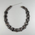 Handmade Black Emperor Jasper Beaded Choker Necklace N5579
