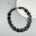 Handmade Black Emperor Jasper Beaded Choker Necklace N5579