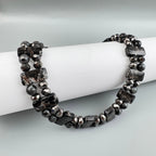 Handmade Black Emperor Jasper Beaded Choker Necklace N5579