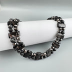 Handmade Black Emperor Jasper Beaded Choker Necklace N5579