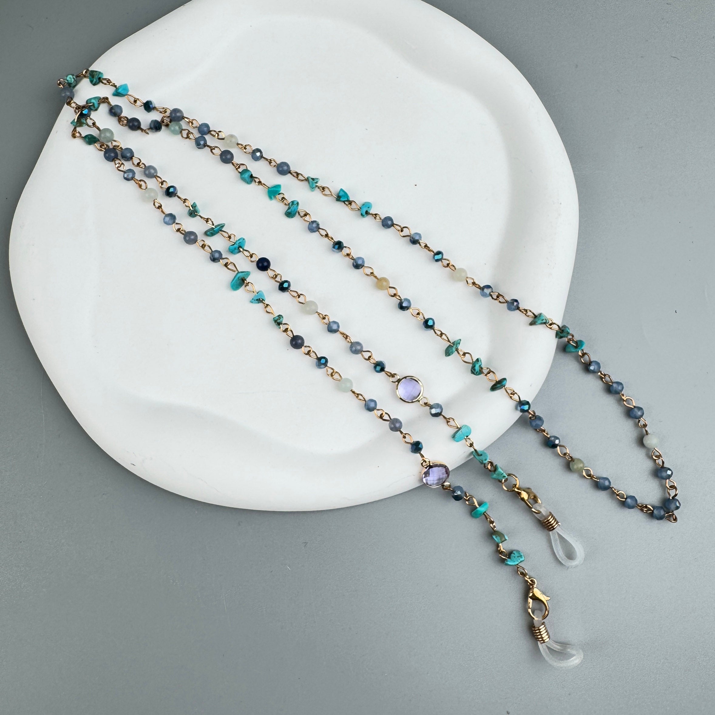 Amazonite Bead Eyeglasses Holder Necklace EC5585