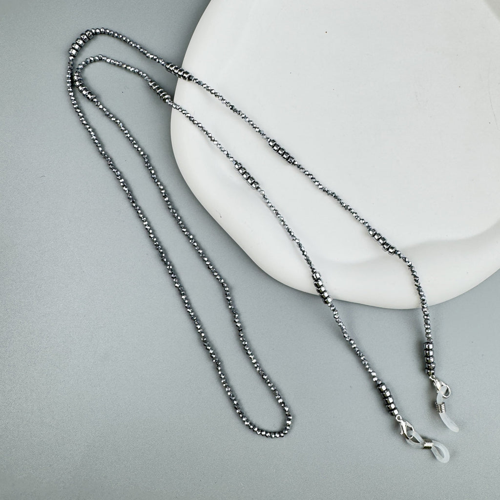Hematite Bead Eyeglasses Holder Necklace EC5588