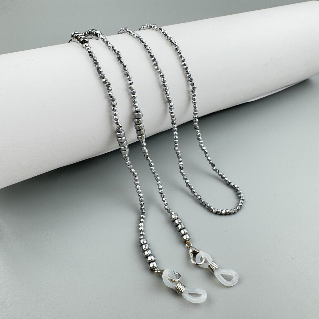 Hematite Bead Eyeglasses Holder Necklace EC5588