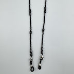 Black Crystal Glasses Lanyard Necklace EC5594