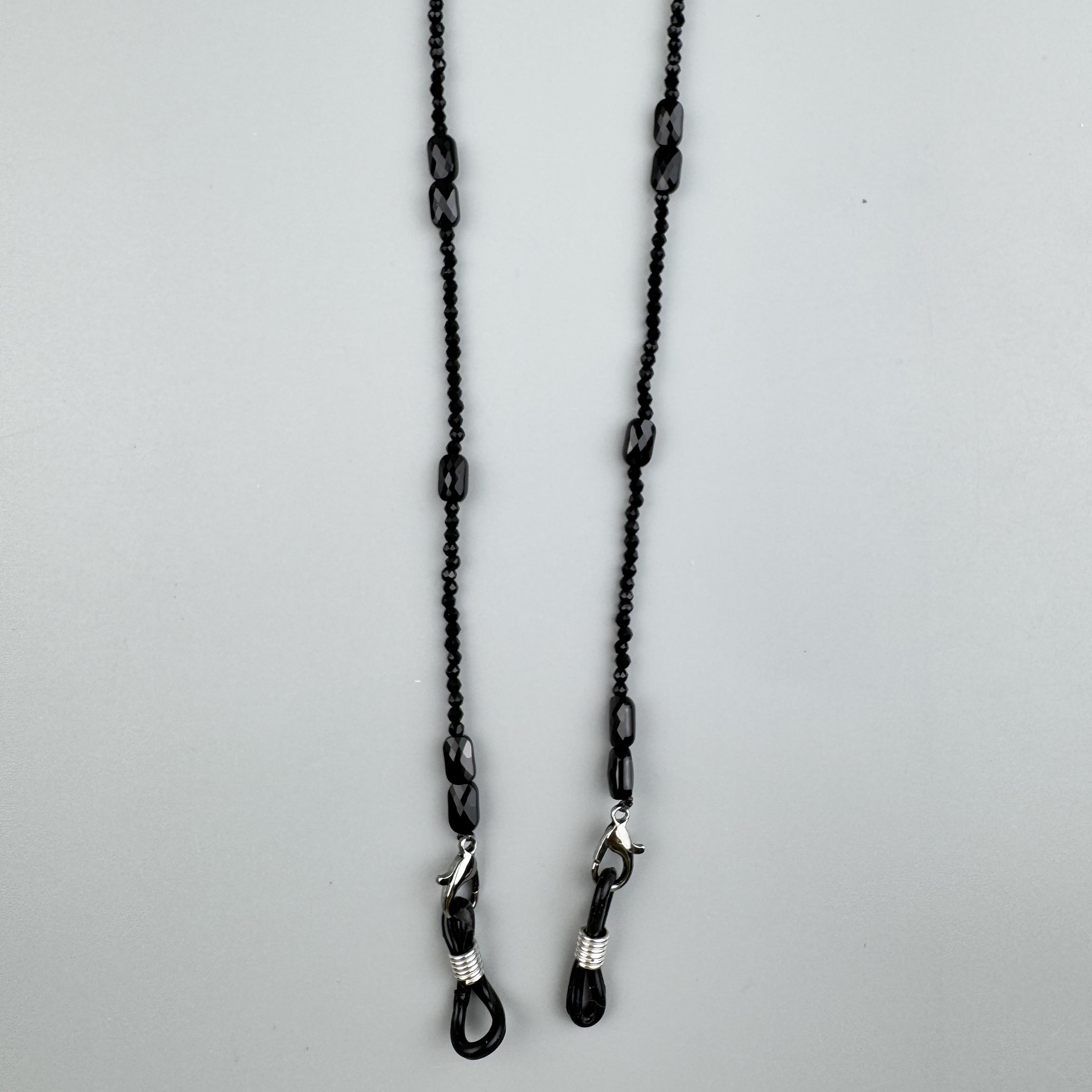 Black Crystal Glasses Lanyard Necklace EC5594