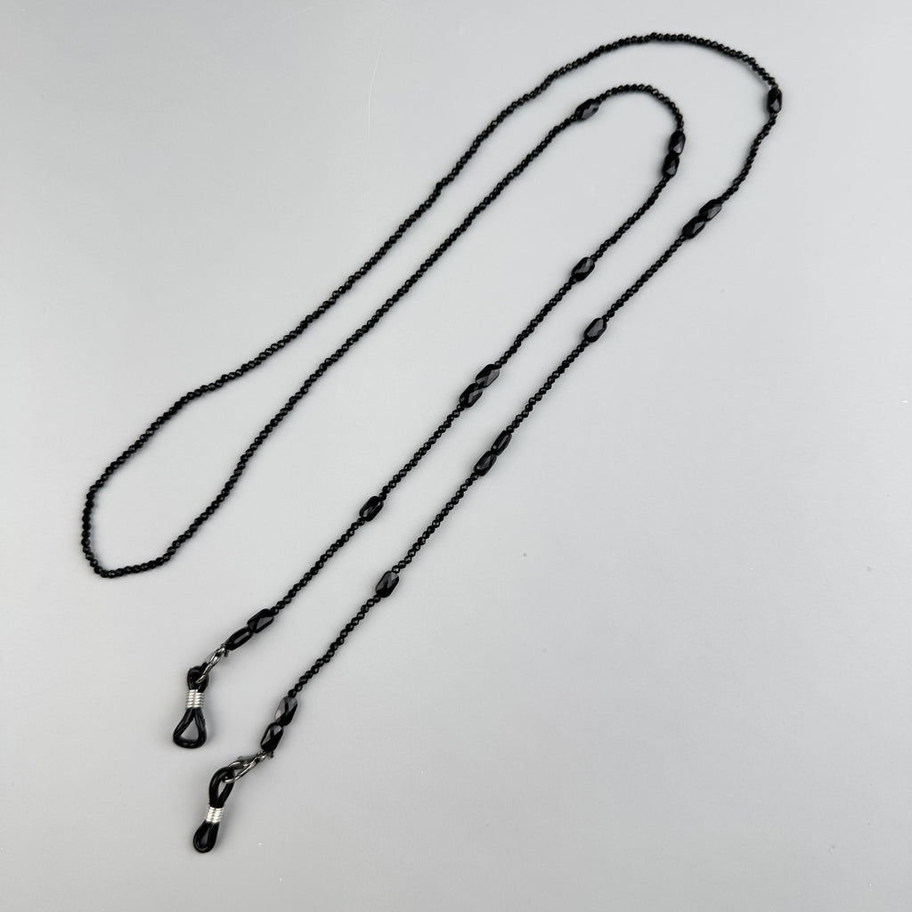 Black Crystal Glasses Lanyard Necklace EC5594