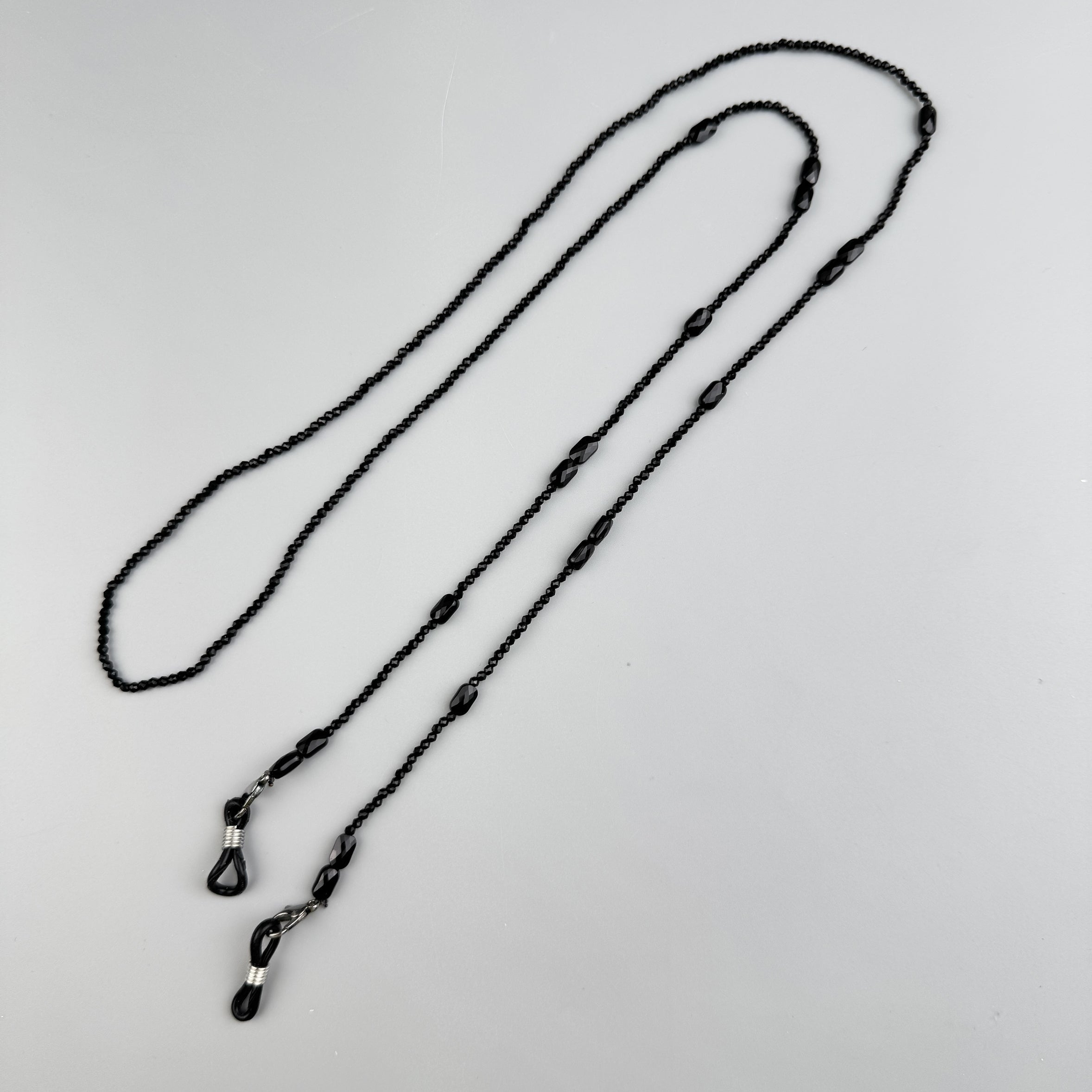 Black Crystal Glasses Lanyard Necklace EC5594