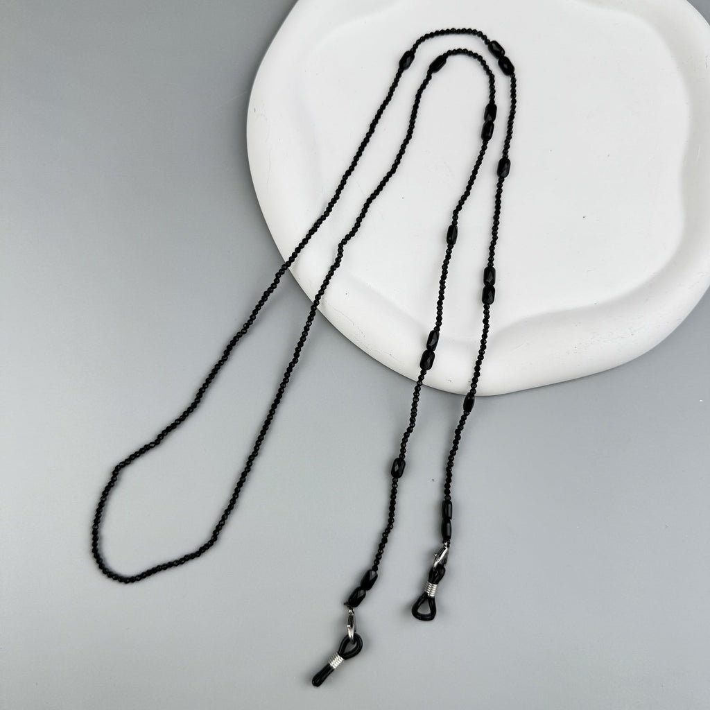 Black Crystal Glasses Lanyard Necklace EC5594