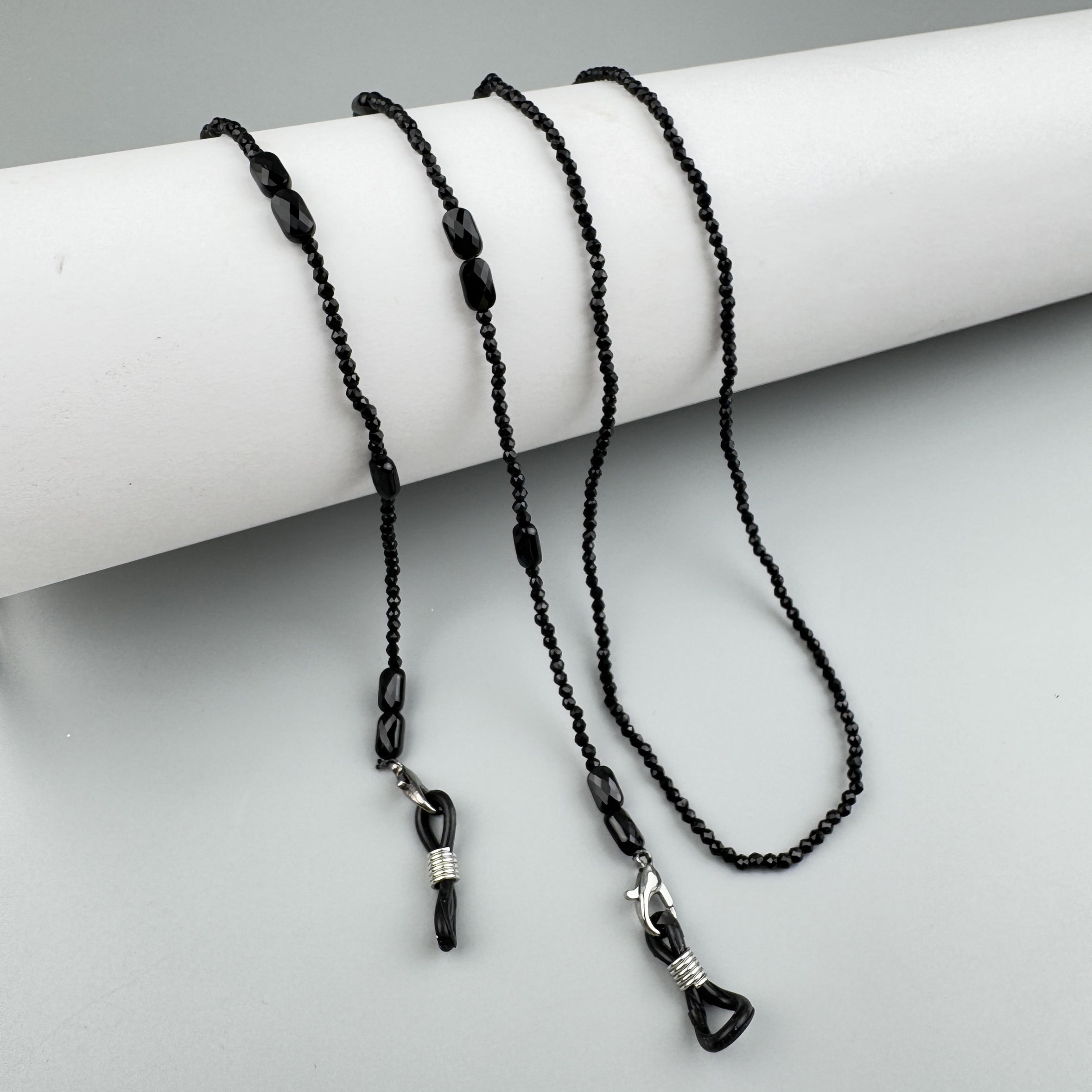 Black Crystal Glasses Lanyard Necklace EC5594