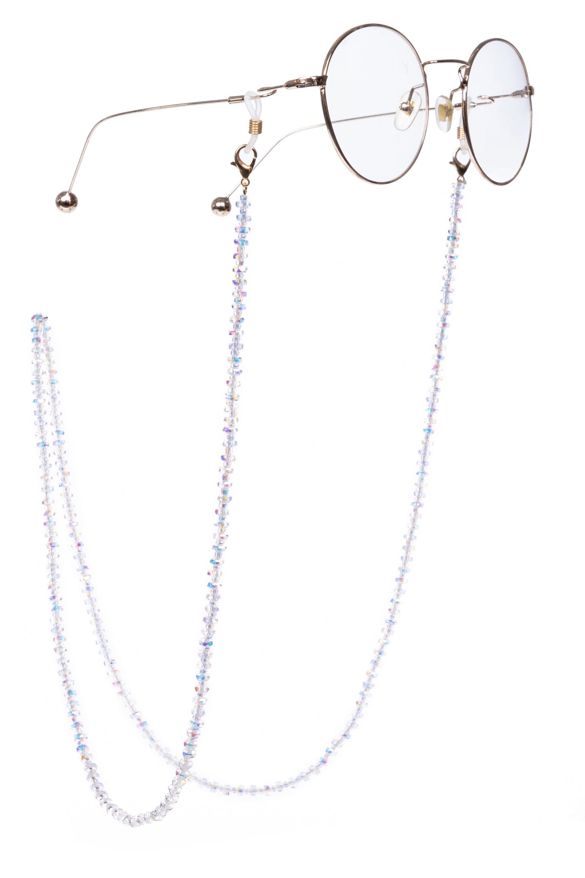 Shining White AB Color Crystal Glasses Hanging Rope EC5595