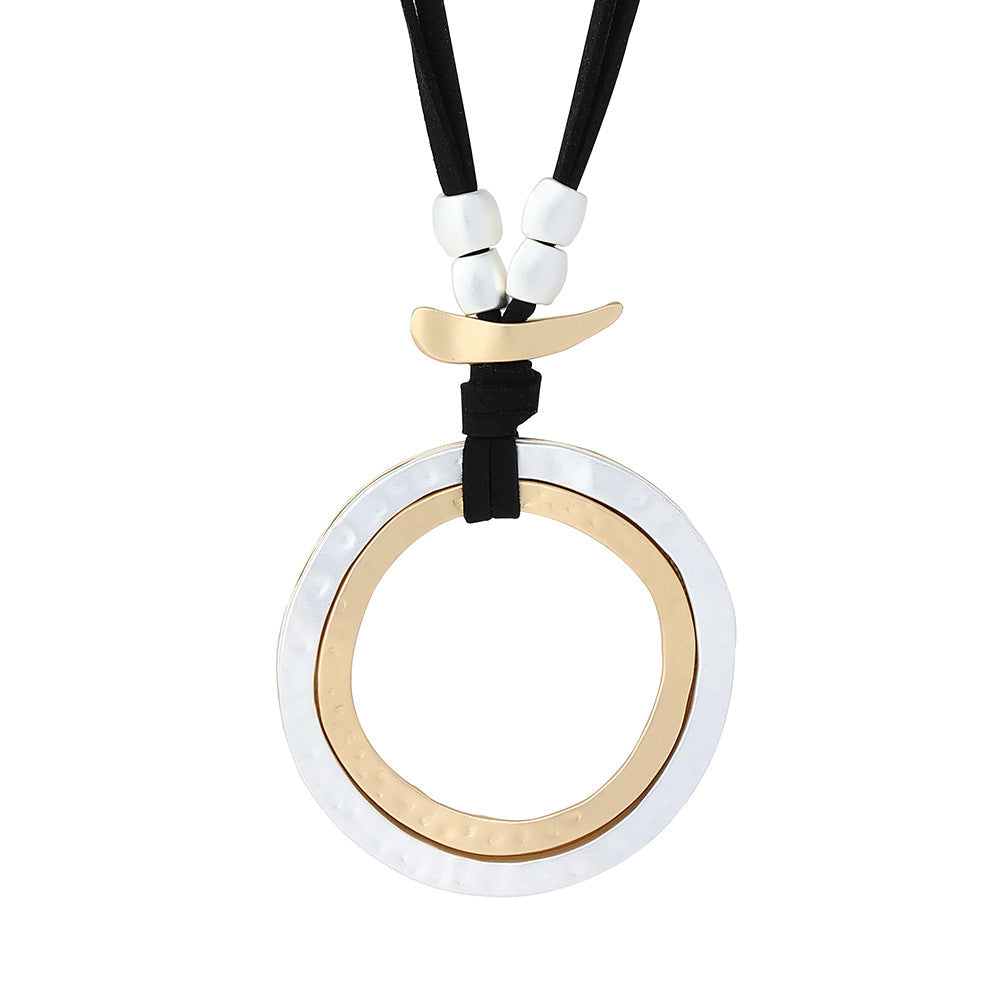 Hollow Geometry Metal Necklace N5598