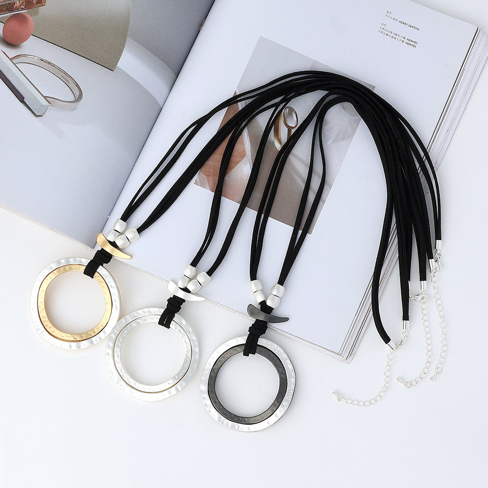 Hollow Geometry Metal Necklace N5598