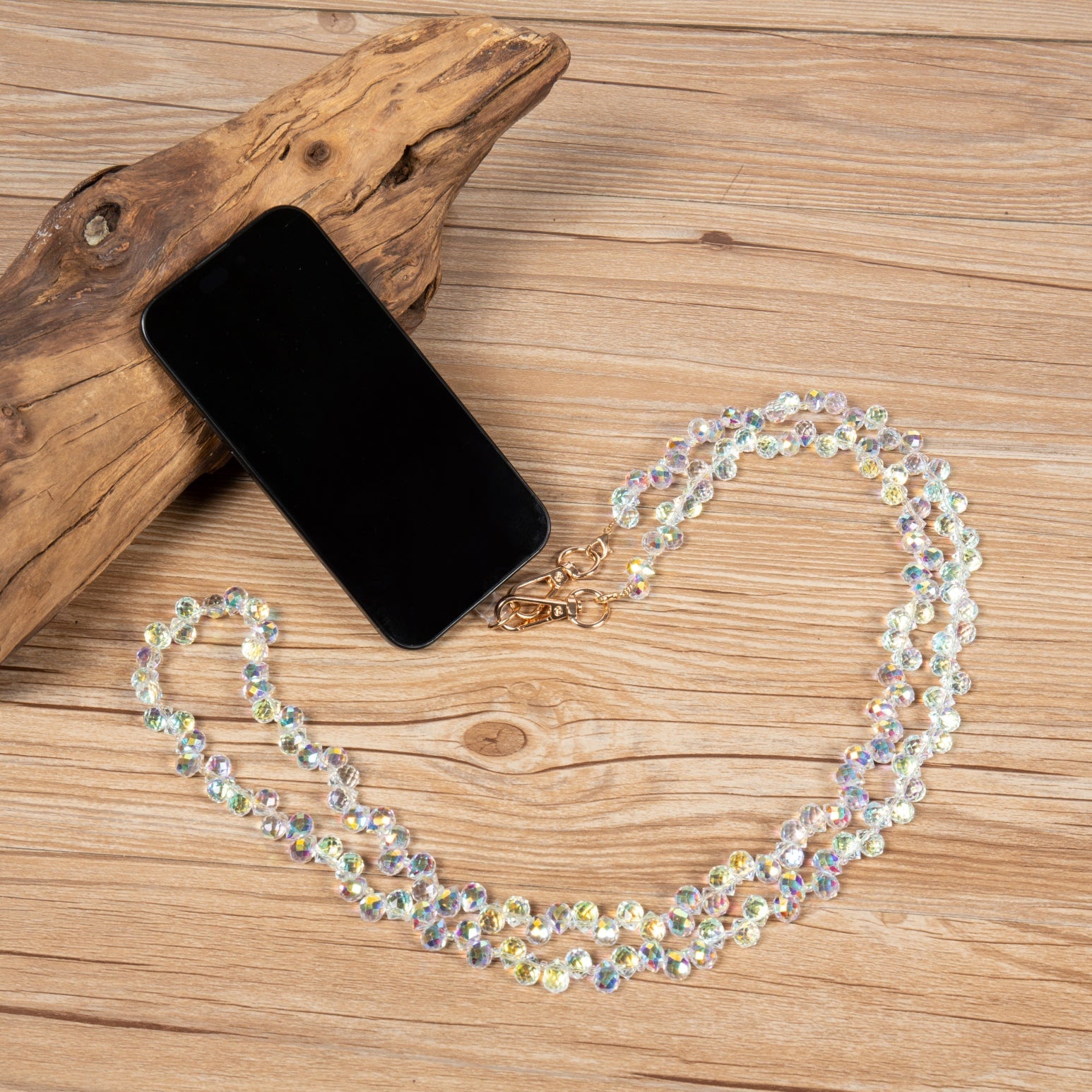 Crystal Beaded Crossbody Lanyard PC5616 - AB