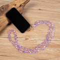 Crystal Beaded Crossbody Lanyard PC5616 - Purple AB