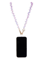 Crystal Beaded Crossbody Lanyard PC5616 - Purple AB