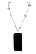 Purple Crystal Heart Beaded Crossbody Phone Lanyard PC5619