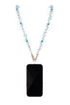 Blue Heart Beaded Crystal Lanyard N5626