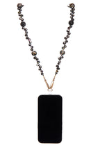 Black Bow Beaded Crystal Crossbody Lanyard PC5629 - view 3