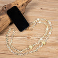 Yellow Heart Beaded Crsytal Crossbody Lanyard PC5630