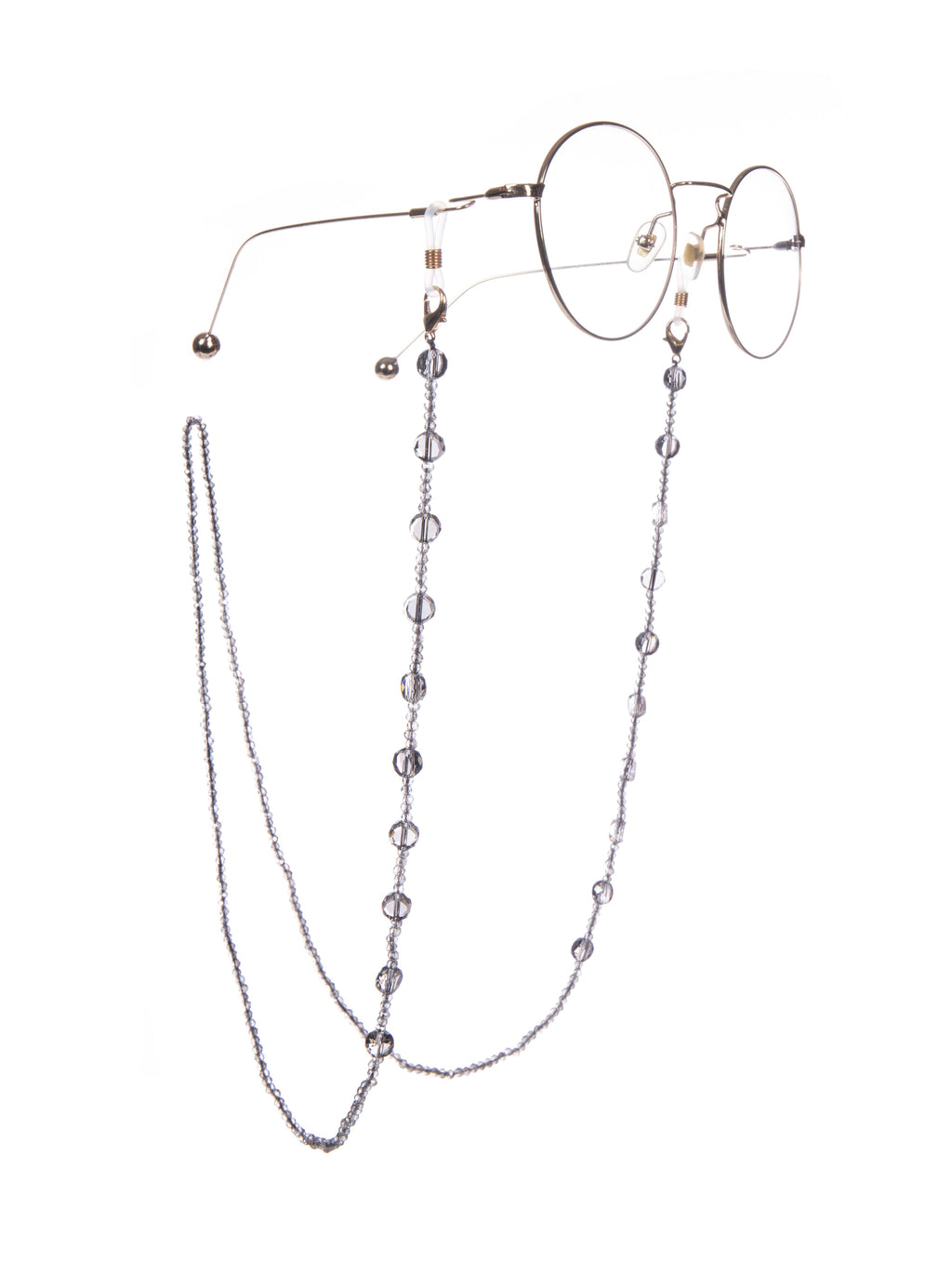 Grey Beaded Crystal Lanyard N5634