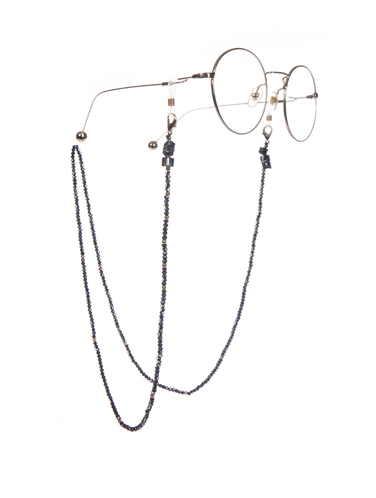 Crystal Beaded Glasses Holder Chains AN15636 - Black