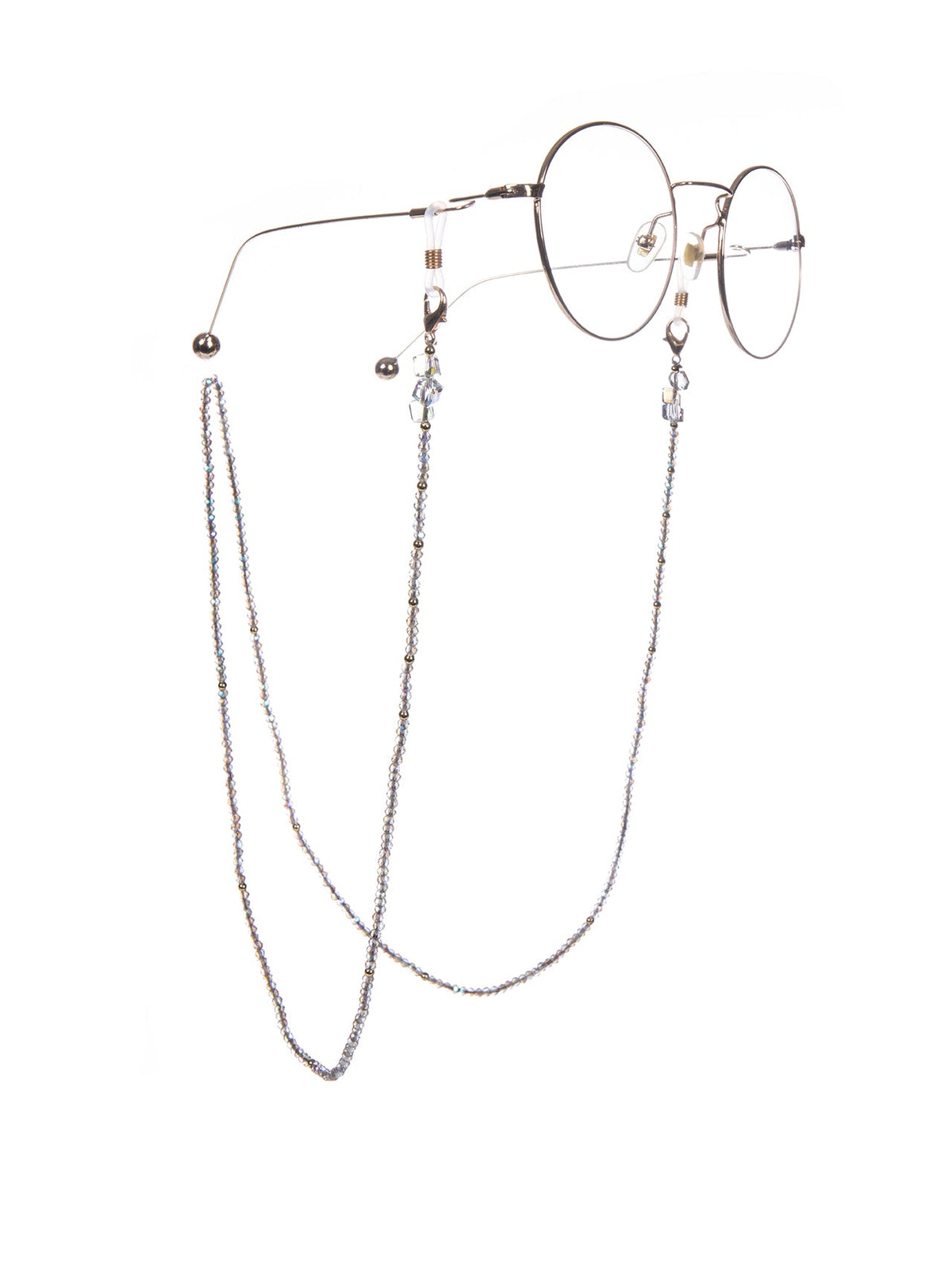 Crystal Beaded Glasses Holder Chains AN15636 - Purple
