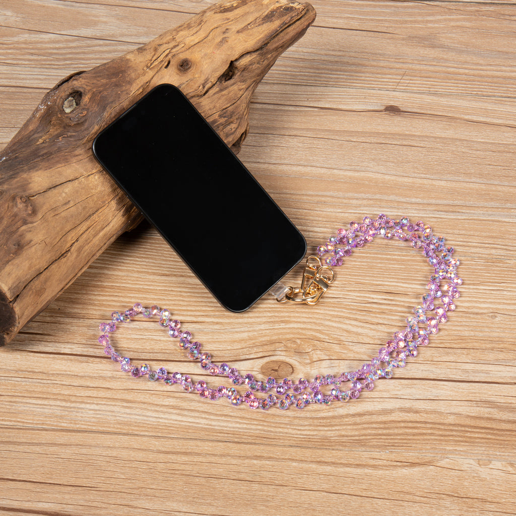 Crystal Bead Neck Lanyard PC5647 - Purple AB