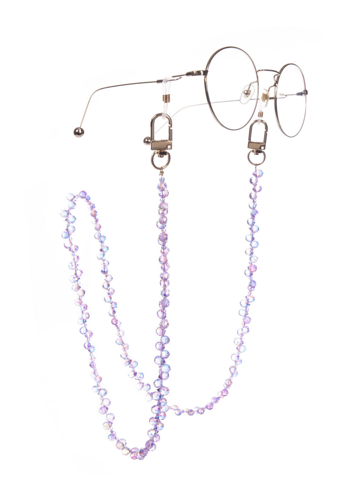 Crystal Bead Neck Lanyard PC5647 - Purple AB