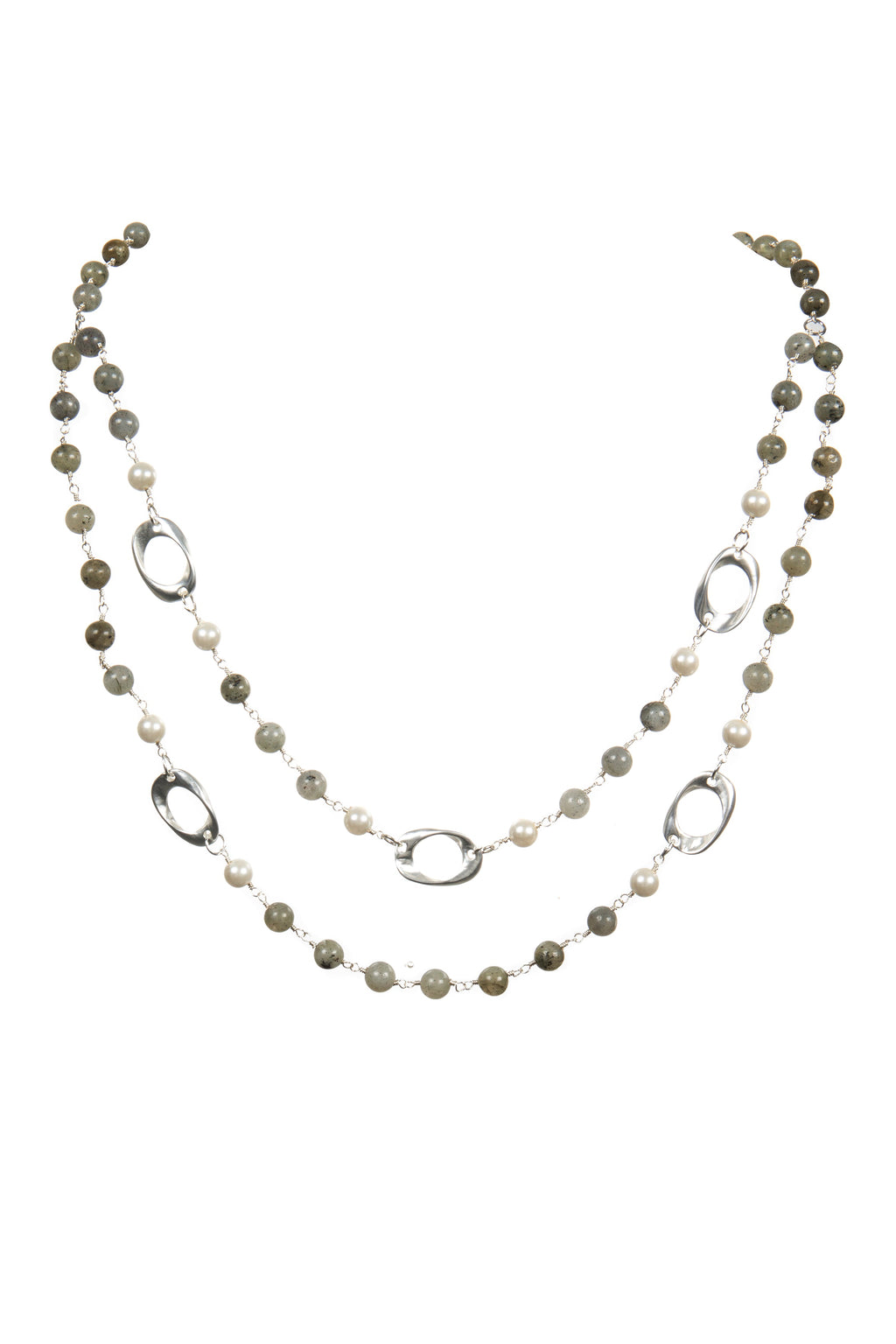 Handmade Labradorite Braided Necklace Set N5670