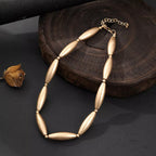 Oval Shape Metal Necklace N5680