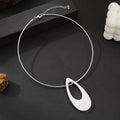 Teardrop Pendant Metal Necklace N5681
