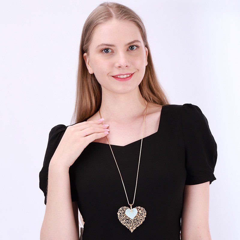 Heart Shape Metal Necklace N5689
