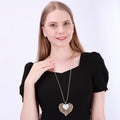 Heart Shape Metal Necklace N5689