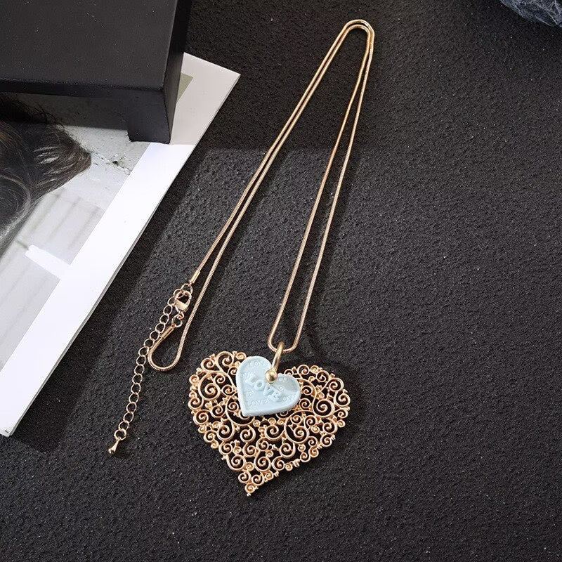 Heart Shape Metal Necklace N5689