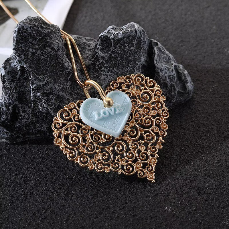 Heart Shape Metal Necklace N5689