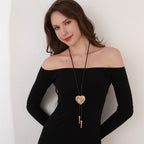 Heart Shape Metal Necklace N5692
