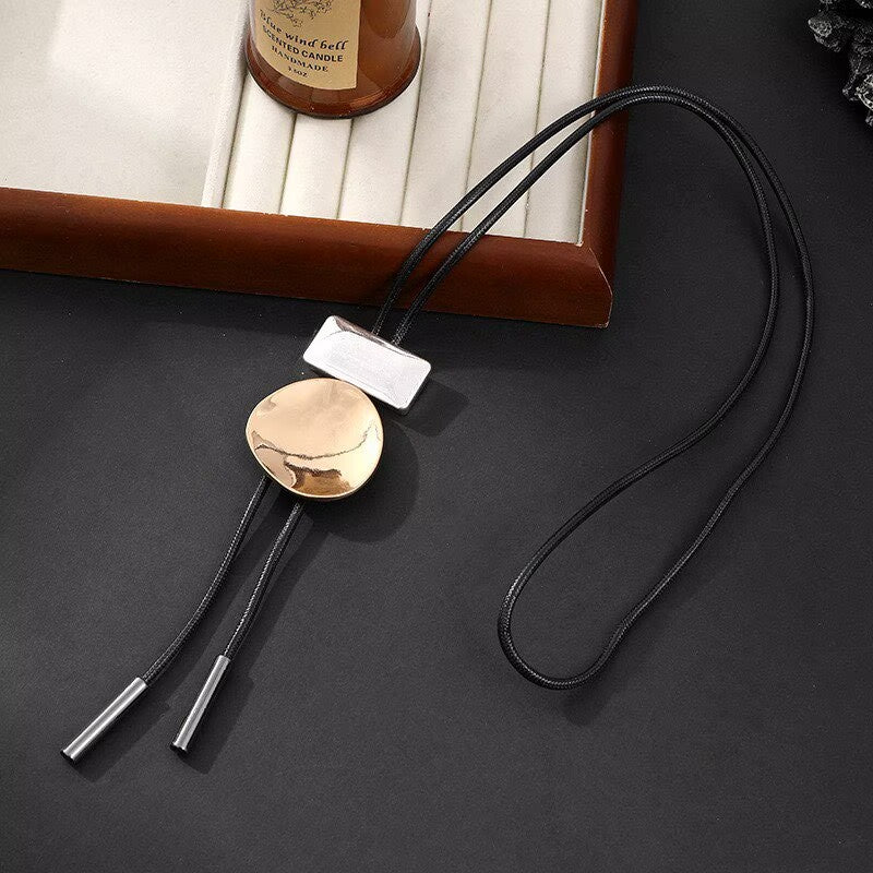 Circular Shape Metal Necklace N5693