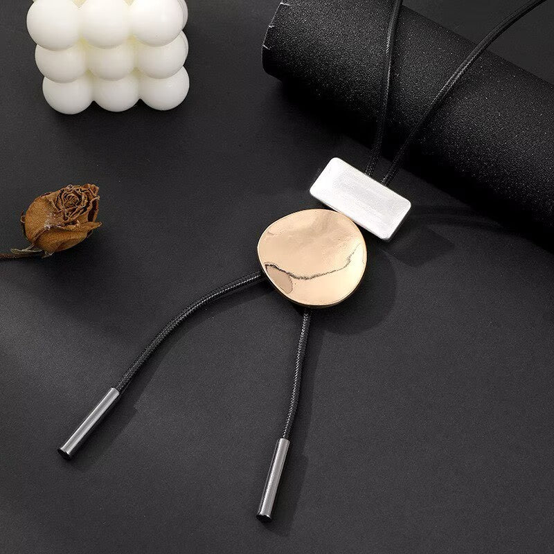 Circular Shape Metal Necklace N5693