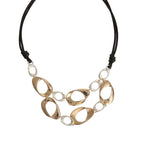 Teardrop Pendant Metal Necklace N5695