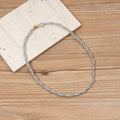Glass Pear Beads Magnetic Clasp Necklace N5704