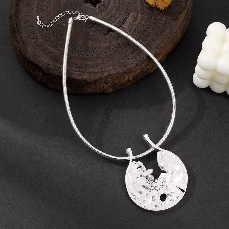 Irregular Shape Metal Necklace N5753