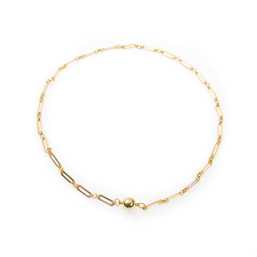 18K Gold Plated Rectangle Necklace N5793-18