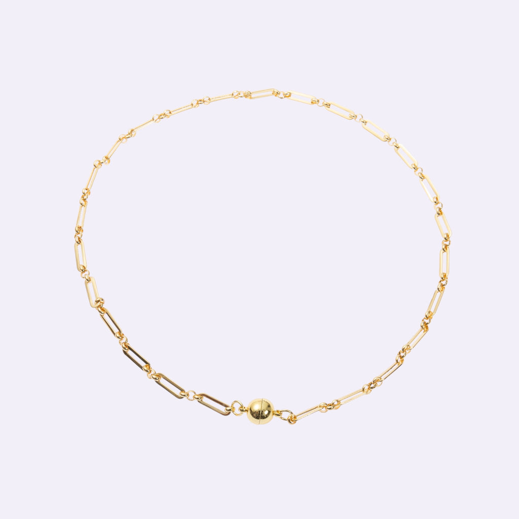 18K Gold Plated Rectangle Necklace N5793-18