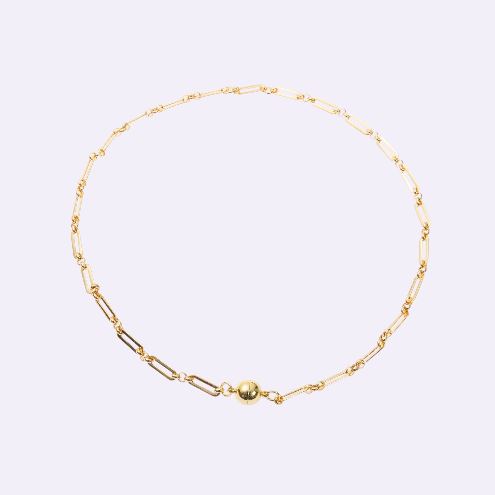 18K Gold Plated Rectangle Necklace N5793-18