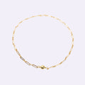 18K Gold Plated Paper Clip Necklace N5793 - 20 Inches