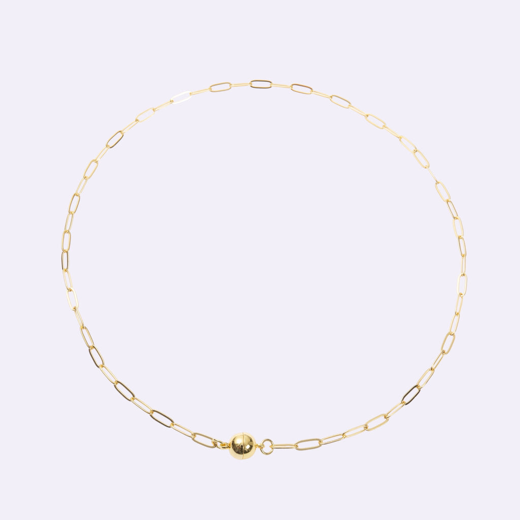 18K Gold Plated Rectangle Necklace N5794