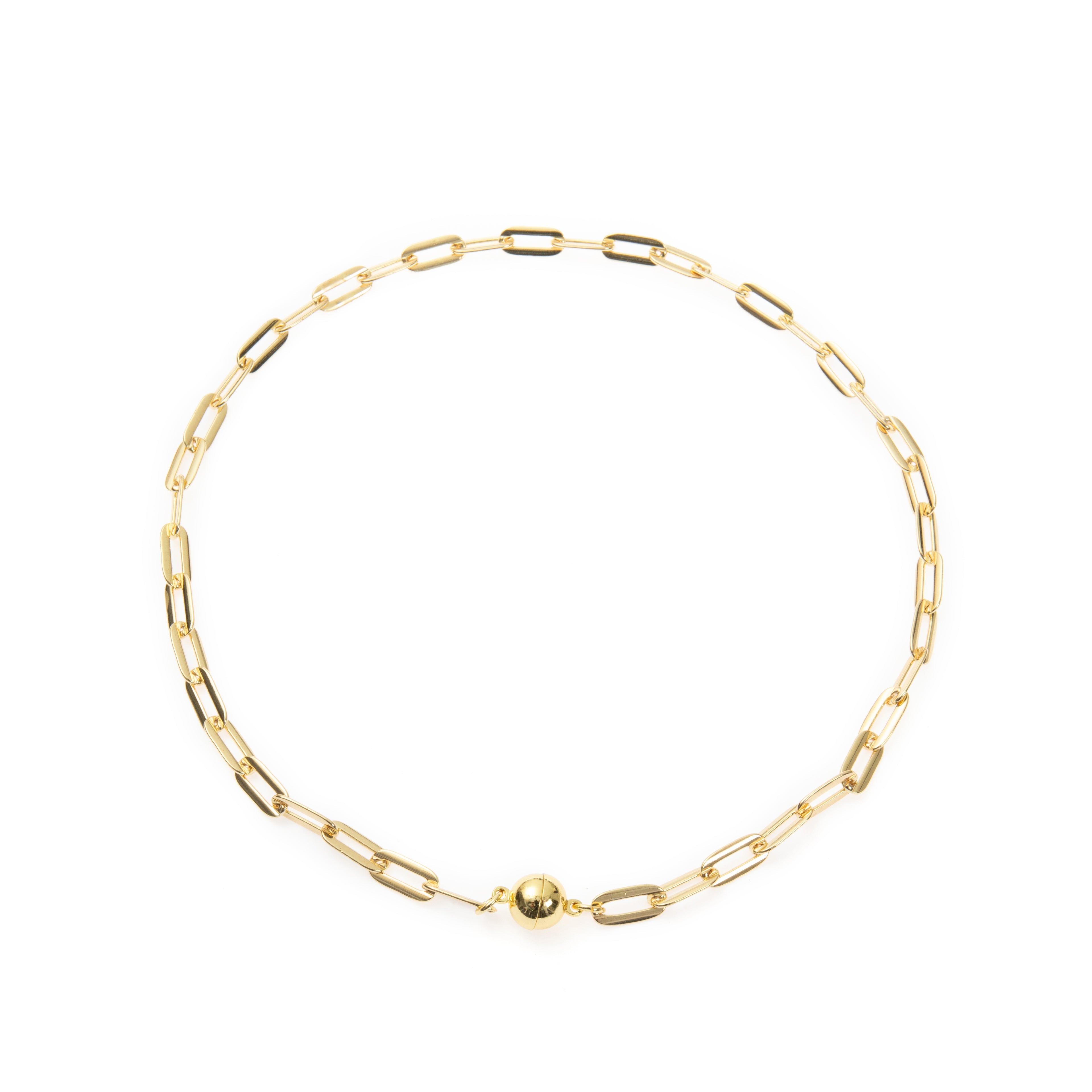 18K Gold Plated Rectangle Necklace N5804